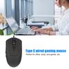 Type-C Mouse, Wired USB-C Gaming Mouse with Ergonomic Multimedia Keys and Adjustable DPI for Office, Laptop, and Type-C Devices