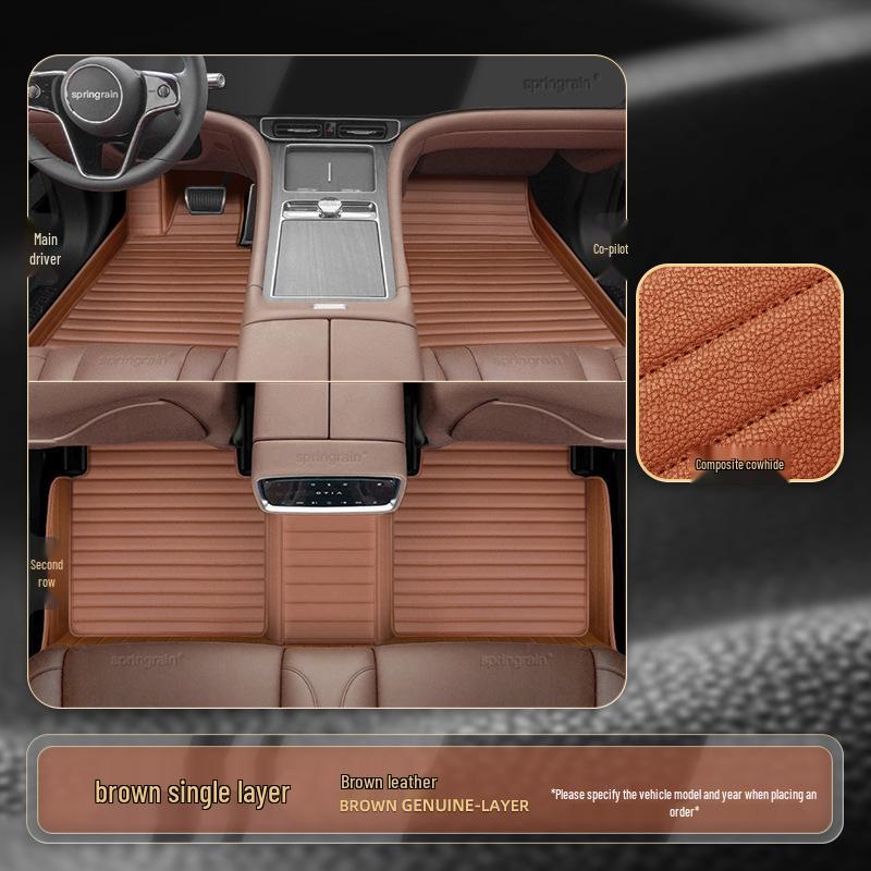 Mercedes-Benz Genuine Leather Full Surround Floor Mats for E-Class, C-Class, S-Class, G-Class, EQC, EQE, GLS, GLE 450 AMG.