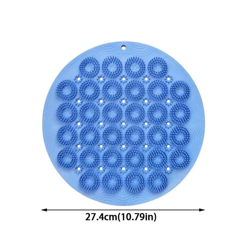 Silicone Scrubber Pad Exfoliating Lazy Massage Foot Mat with Suction Cups Quick Drying Back Massage Mat