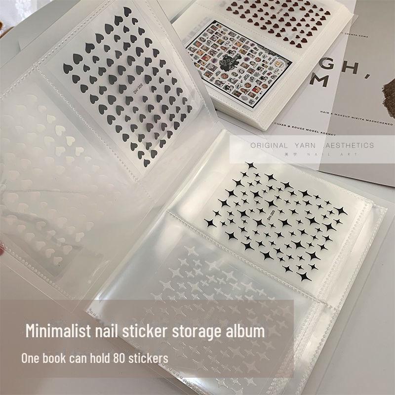 

Книга для хранения 3D наклеек для ногтей с декалями и альбомом для рисования инструментов для дизайна ногтей