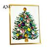 Kreatives Weihnachtsgeschenk für die Familie DIY Falscher Kristall Perlenmalerei Baum Set, Funkelndes Feiertags Künstlerisches Edelstein Set Bastelset, 3D Edelsteinperlen
