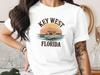 Key West Florida Shirt - Fishing Boat Ocean Scene Shirt, Coastal Graphic Tee, Beach Vacation Souvenir T-Shirt, Florida Keys Beach Island