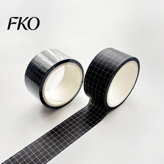 Schwarz-Weiß-Karomuster-Gitter Washi-Tape, Dekoratives Maskierband Klassisch für Kunst, DIY-Basteln, Notizbücher, Planer, Scrapbooking, Geschenk