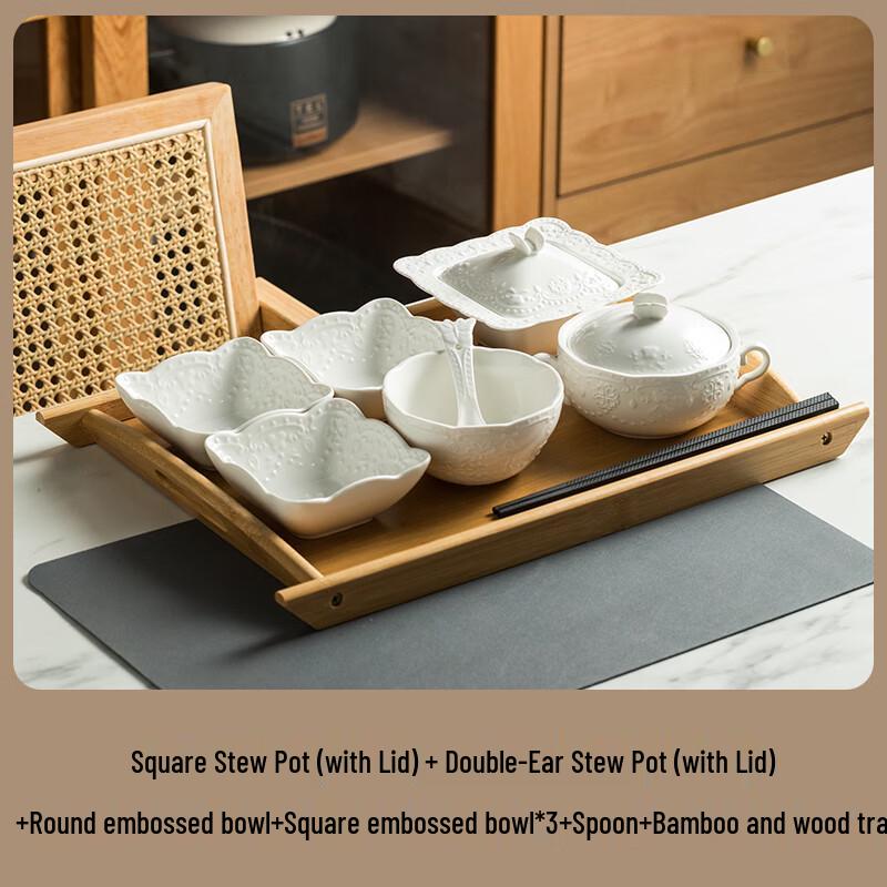 KANGMO Ceramic Postpartum Meal Set for One Person