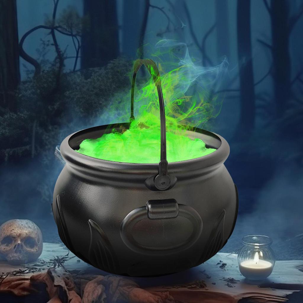 Halloween Witch Cauldron Decoration Black Plastic Witches Cauldron Pumpkin Treat Bucket Candy Basket Trick Or Treat
