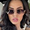 Retro Oval Frameless Sunglasses: 2025 Trendy European & American Style for a Chic Look
