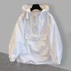 Unisex Locker Arbeitskleidung Gespleißte Kapuzenjacke Dünn Trendiger Windbreaker