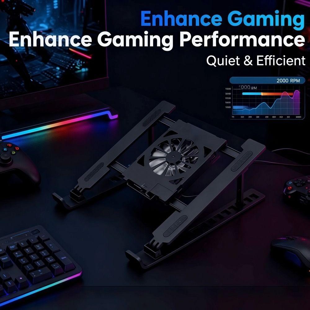 with Fan Laptop Cooling Stand Adjustable TabletPC Hanging Holder Laptop Lift Stand  For 16-18 Inch
