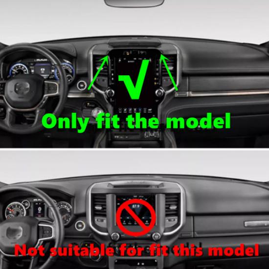 For Dodge Ram 1500 -2025 Carbon Fiber Center Console Storage Box Panel Trim