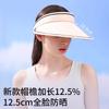 High quality UV sun protection hat women's summer UV protection empty top sun hat outdoor face cover sun hat shows small face