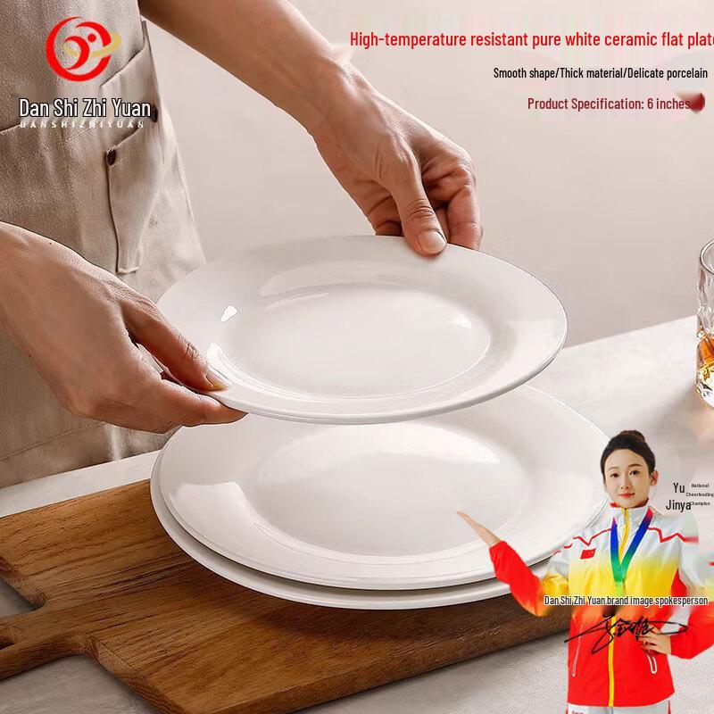 White Ceramic Dinner Plate