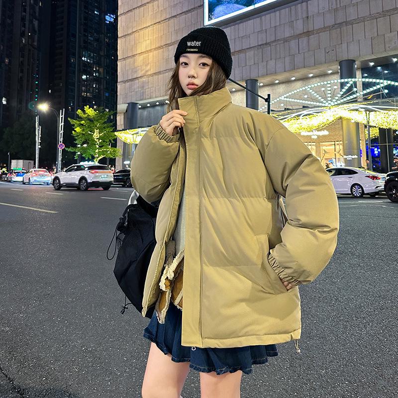 Men's Trendy Winter Cotton Jacket 2024 - Stand-up Collar, Loose Fit, Youthful Style