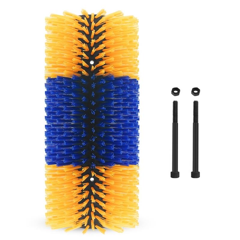 

PP Plastic Livestock Scratcher Brush Gentle Skin Cleaner Scratching Tool For Cattle And Sheep Care of Pasture Supply синій/жовтий