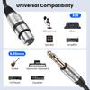 MOSWAG XLR Female Balanced Interconnect TRS Microphone Cable for Dynamic Mic Audio Sound Mixers 1/4 1M/3.28FT Microphones, Speakers, Amplifiers,
