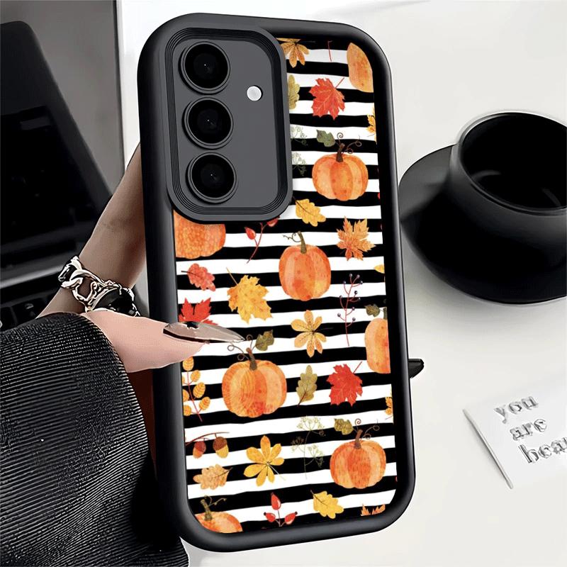 Phone Case for Samsung Galaxy S26 S25 Ultra S24 FE Pumpkin Happy Fall Autumn Shell S23 Plus S22 + S21 S20 5G Soft Silicone Funda