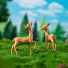 Plastic Crafts Sika Deer Figurines Mini Micro Landscape Ornaments Deer Miniature Statue  Bonsai