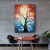Colorful Abstract Flower Tree Landscape Poster and Prints, Canvas Painting, Wall Art for Living Room, Home Decor