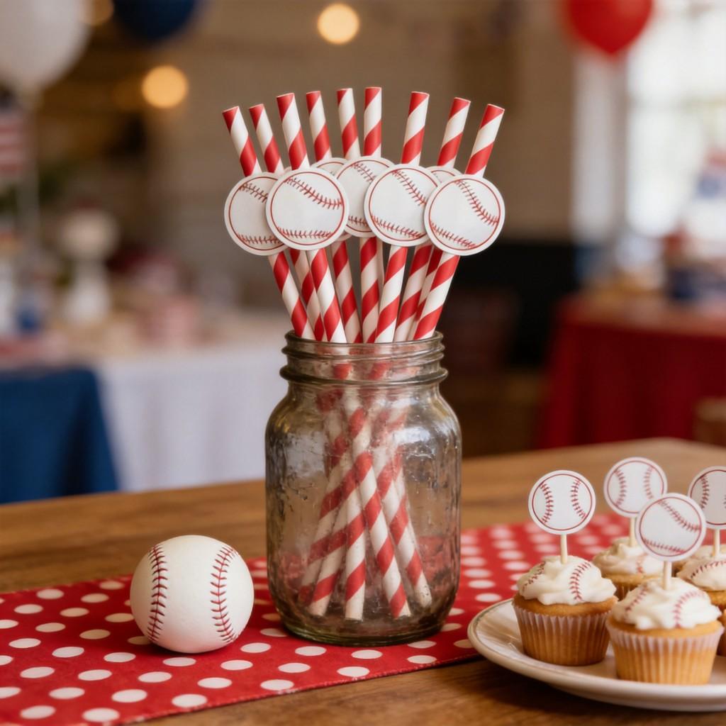 Disposable Paper Straws For Weddings And Parties With Degradable Material For Cake And Cocktail Decor