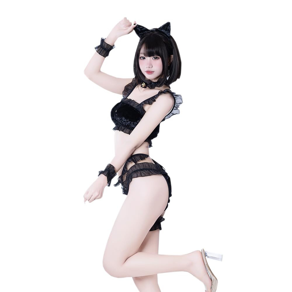 Cosplay erotic cat sexy cosplay extreme naughty erotic lingerie underwear maid outfit maid baby doll cat costume cute cute moe moe open chest open