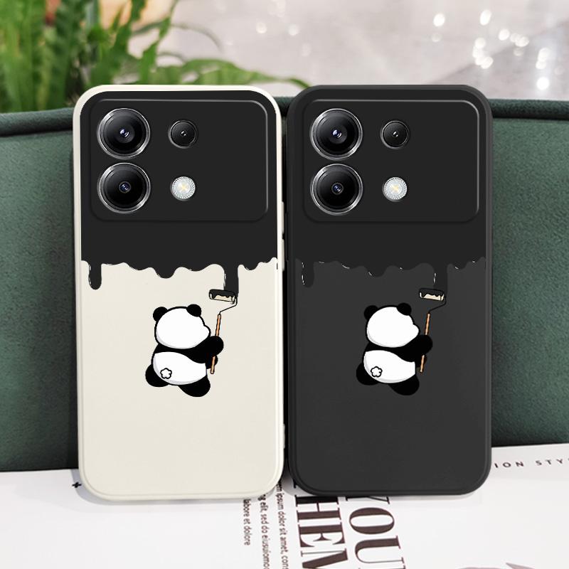 Paint Panda Phone Case For Xiaomi Poco F8 F7 X7 X6 F6 M6 M5 M5S F5 X5 F4 X4 M4 F3 M3 X3 Pro 4G 5G GT Silicone Cover