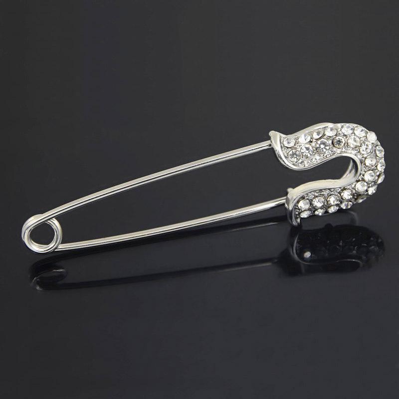 B1283 Rhinestone Brooch: Stylish Alloy Anti-exposure Cardigan Scarf Buckle Pin
