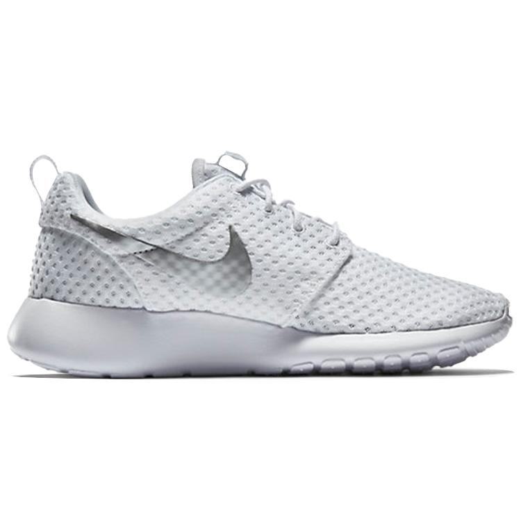 New Nike Roshe One Br White Metallic Platinum Women's 724850-100