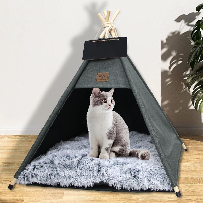 Four Seasons Washable Linen Pet Tent Kennel