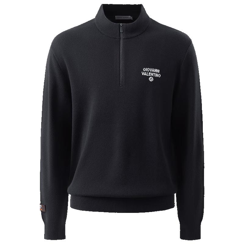 

Giovanni Valentino Men s Wool Blend Half-Zip Mock Neck Sweater 3XL