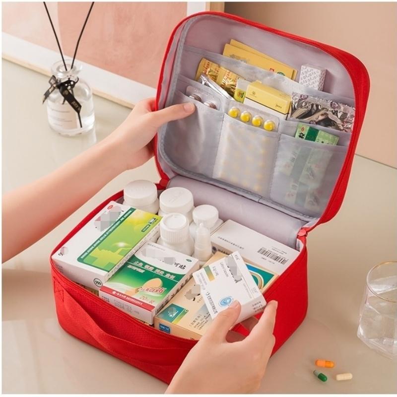 3Pcs/4pcs/set Portable Medical Storage Bag Camping Emergency First Aid Kit Organizer Home Outdoor Travel Bag