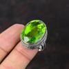 Facettierter Peridot Ring Handgefertigter Eleganter Schmuck 925 Sterlingsilber Ring Einzigartiger Vintage Ring Brandneuer Edelsteinschmuck Alle Größen verfügbar