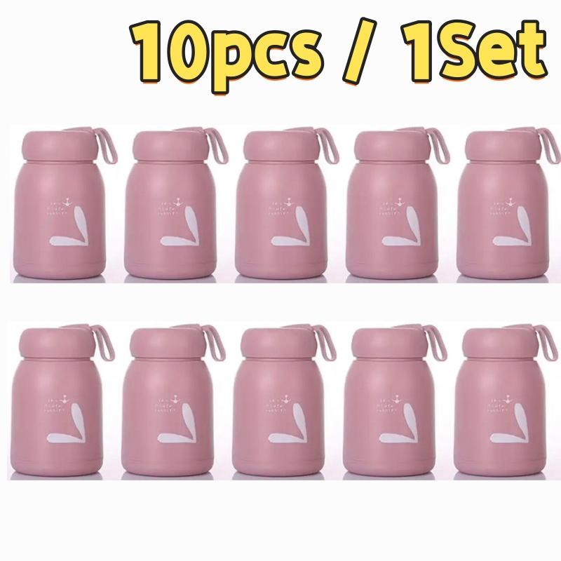 5/10Pcs Rabbit Tumbler Hot And Cold Tumbler Souvenir Glass Cup Thumbler Cup Leakproof Water Bottle Mug Drinkware