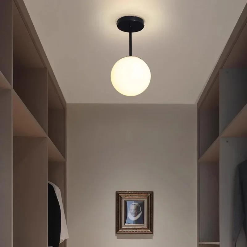 Nordic Multi Head Glass Ceiling Light For Cloakroom Balcony Corridor Aisle Light Entryway Light Living Rooms Home Decor Luxury