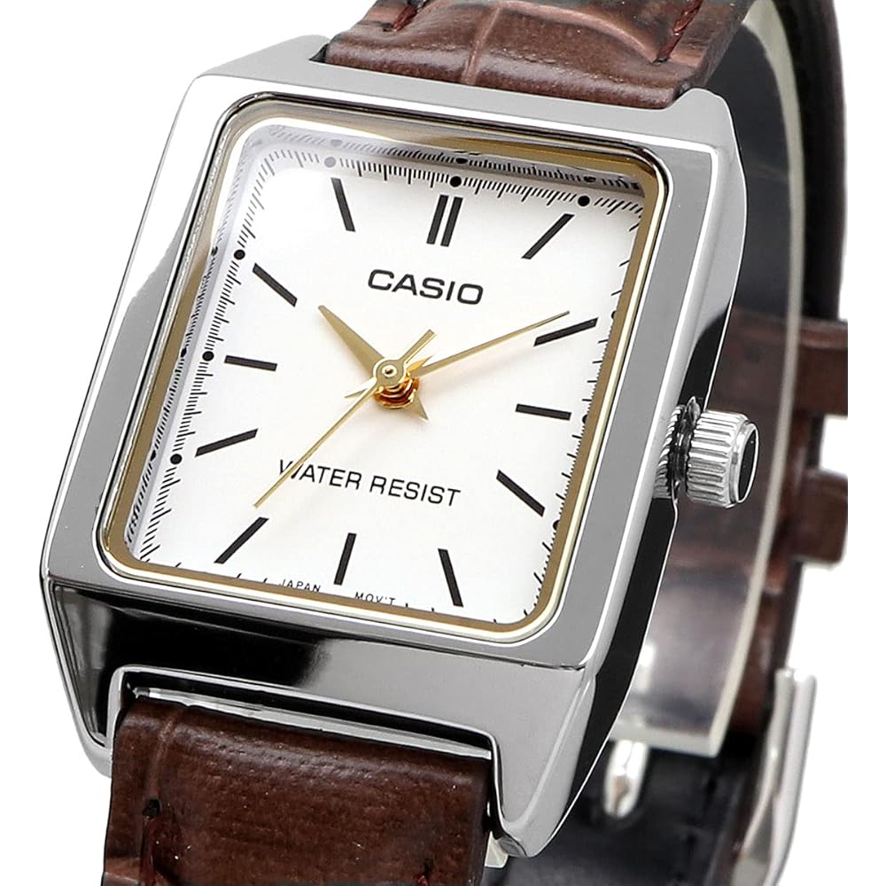 Casio Standard Quartz Women's Watch LTP-V007L-7E2 White Brown Leather Band