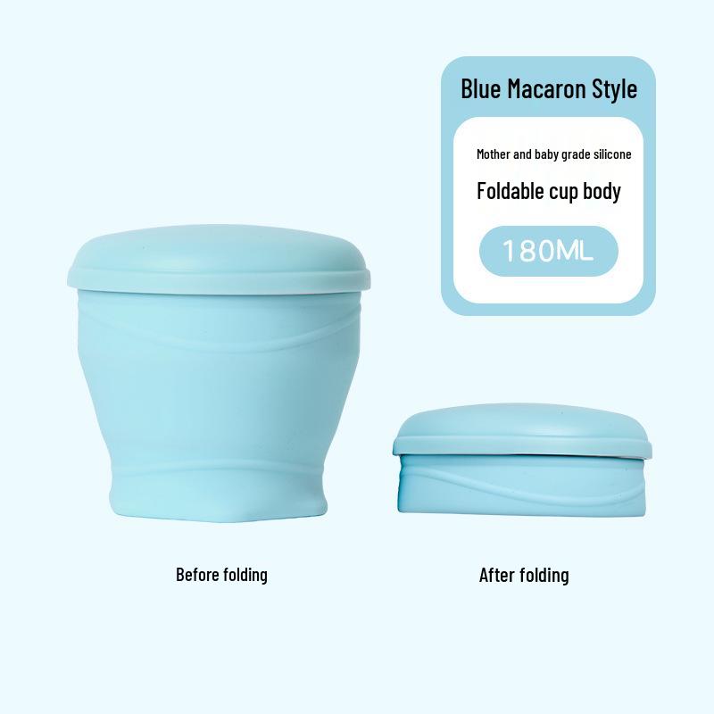 Portable Foldable Silicone Cup with Lid, Heat-Resistant & Food-Grade, Ideal for Travel & Toothbrush Storage