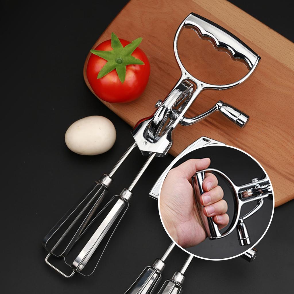 Handheld Hand Crank Egg Beaters Anti-Rust Non-Stick Food Mixing Tool For Baking