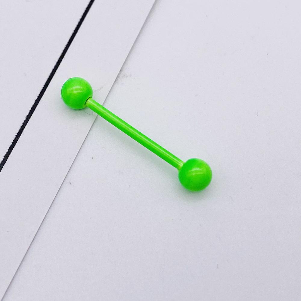 Stainless Steel Tongue & Nipple Ring with 10 Colors, Popular European & American Cartilage Piercing Jewelry