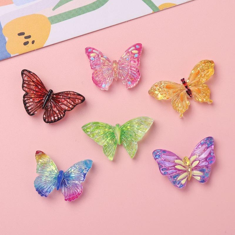 6Pcs Loveliness Shiny Colorful Butterfly Refrigerator Magnet Po Wall Message Board Magnetic Stickers Home Decor Accessories