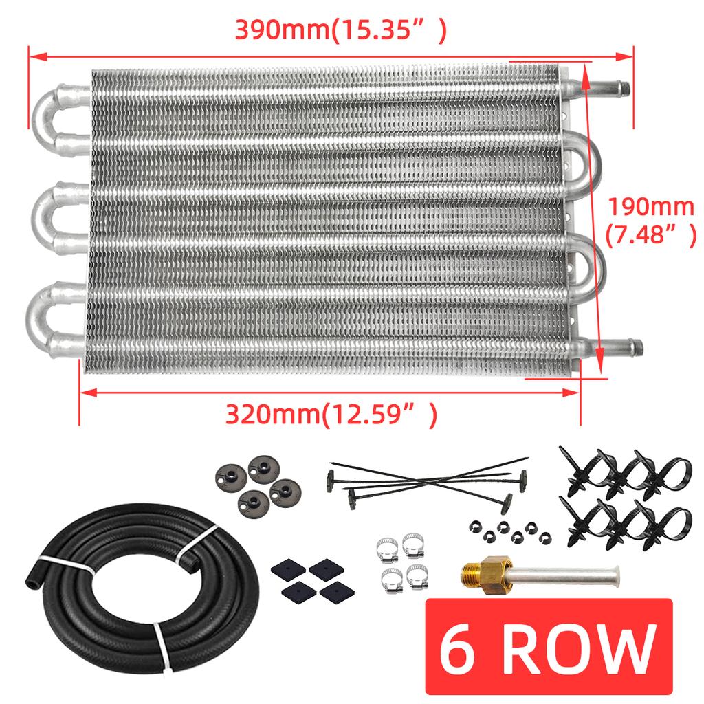 Universeller Aluminium-Ölkühler 4-reihig 6-reihig 8-reihig Radiator-Umrüstsatz Fernübertragung Auto Manuell Auto Motorrad