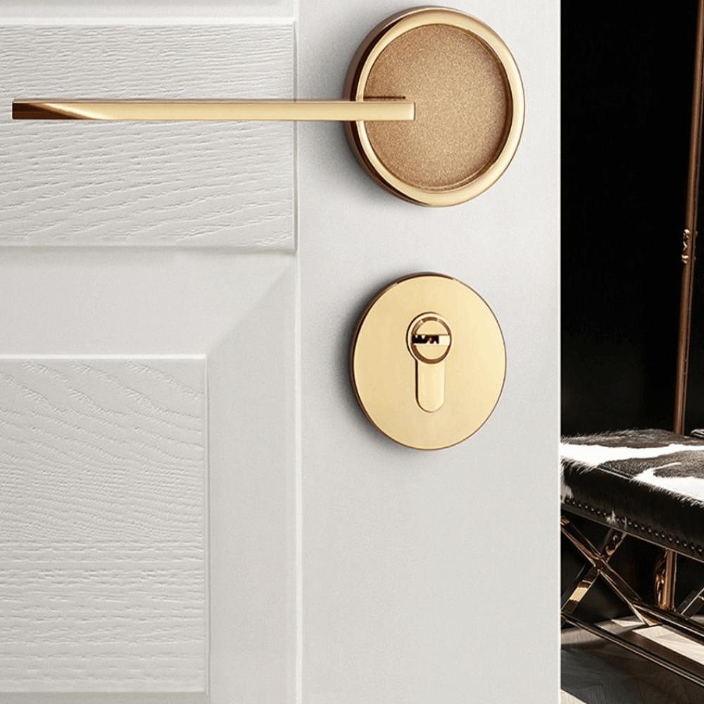Anti-theft Design Door Handle Lock Zinc Zinc Zinc Alloy Deadbolt Lock Round Door Lock Bedroom Door