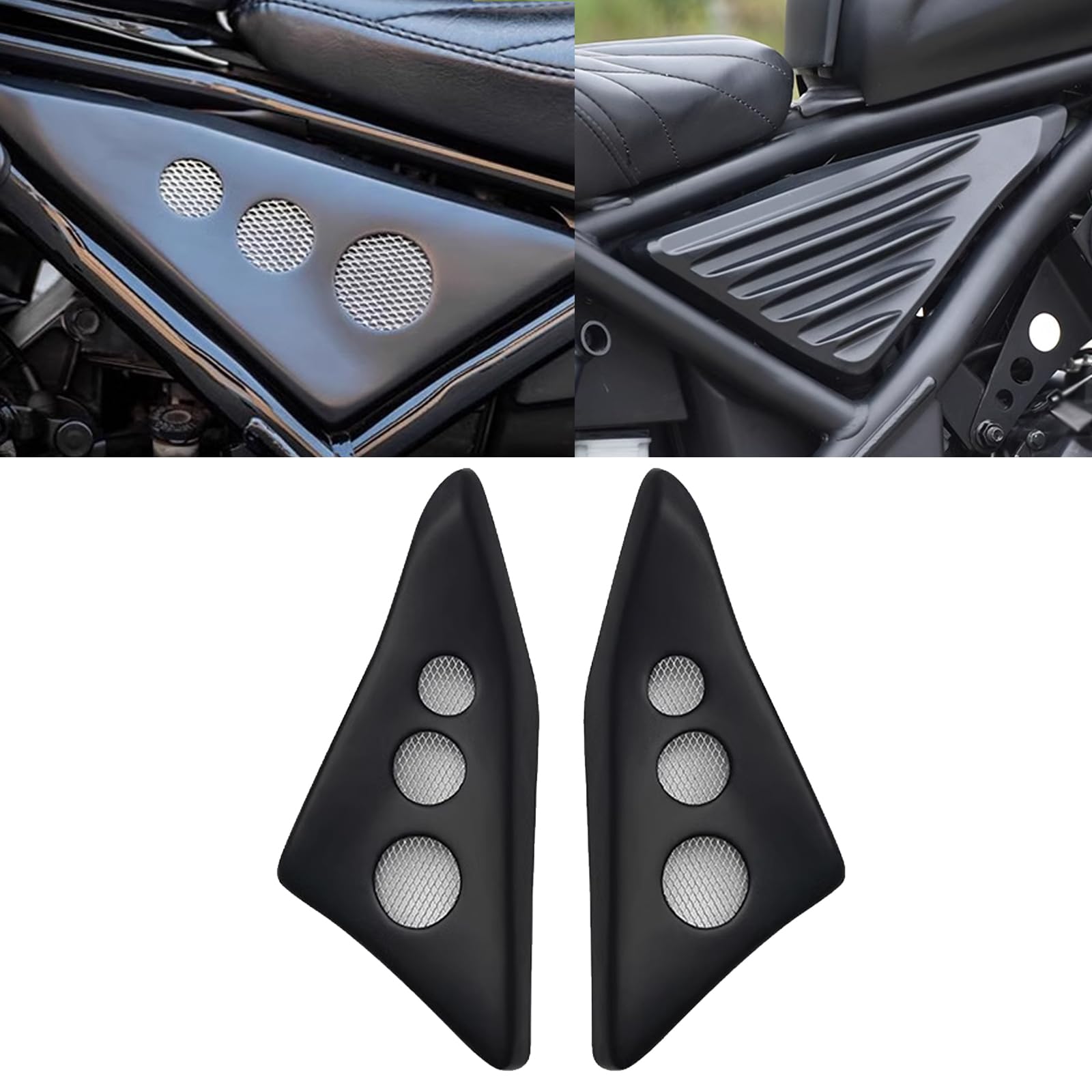 

Новая боковая рама сиденья Боковой спойлер двигателя мотоцикла для Honda Rebel и Rebel 500 Аксессуары Подушка, Крышки, Крышки, Защитные кожухи, Обтекатели, (К) 250,