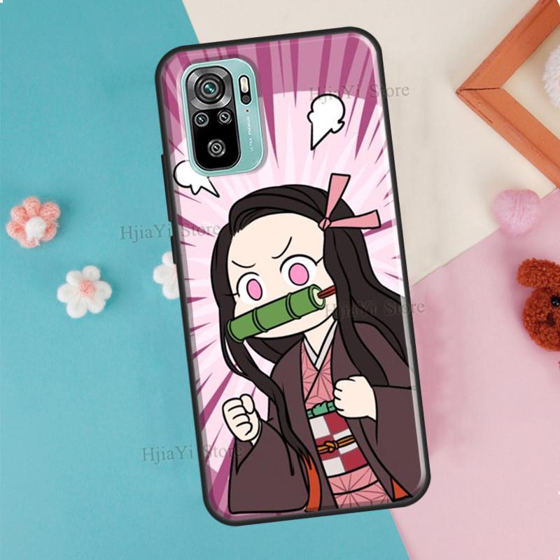 Demon Slayer Kamado Nezuko Hülle für Redmi 9 9A 9C 9T 7A 8A für Xiaomi Redmi Note 8 Pro 9S 8T Note 7 9 10 Pro Hülle
