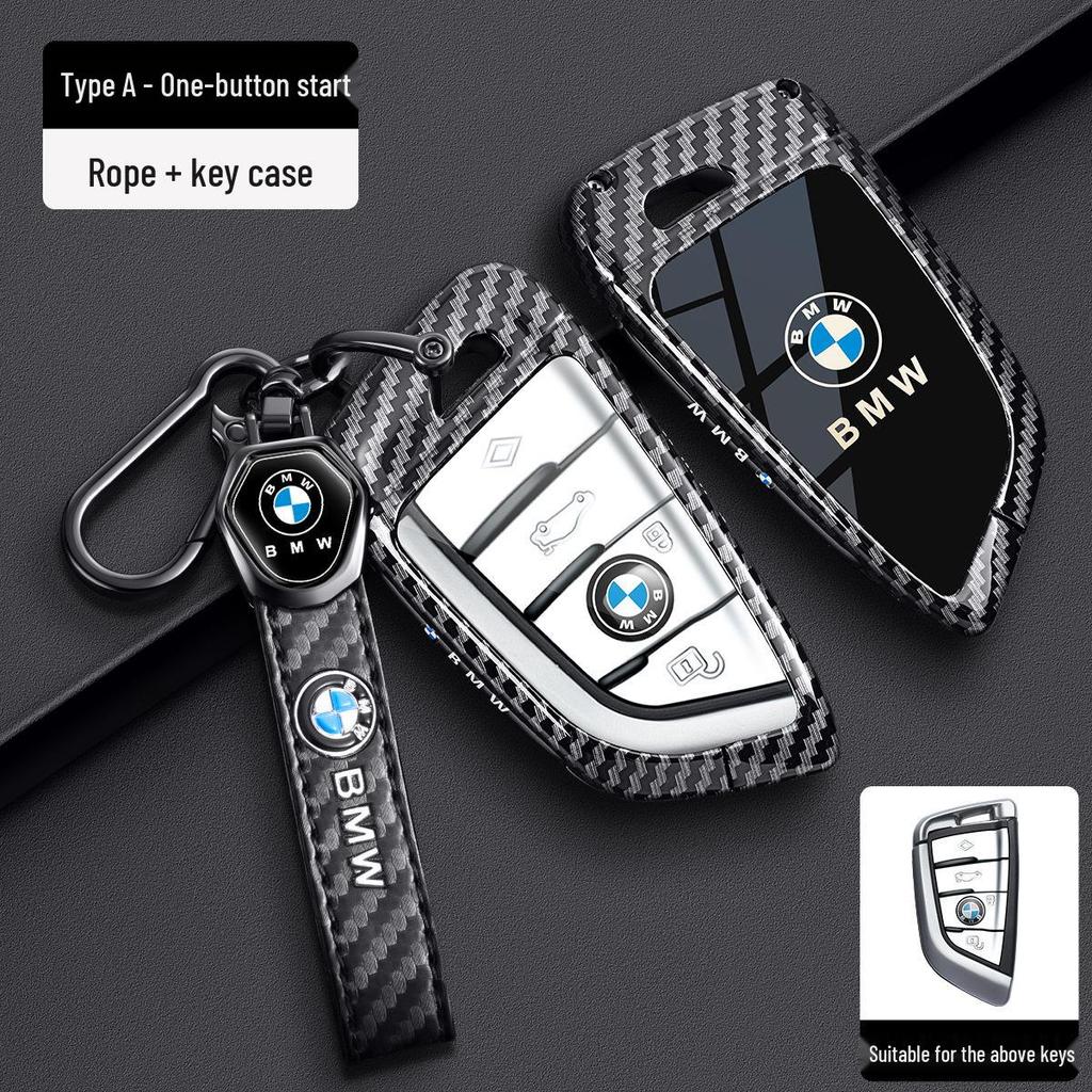 BMW Key Case - Carbon Fiber Shell for X3, 3 Series, 1 Series, 5 Series, X5, 7 Series, 325Li, 525, 530.