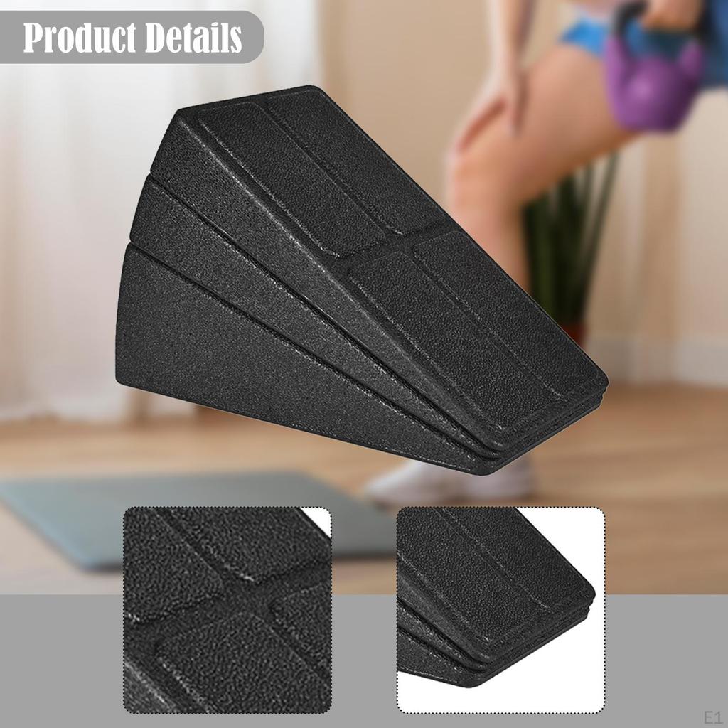 3 Adjustable Calf Incline Boards with 4 Angle Levels, Multi-purpose for Squat Exercises.