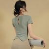 Women's Quick-Dry Short Sleeve Yoga & Running T-Shirt - Lightweight Summer Fitness Top