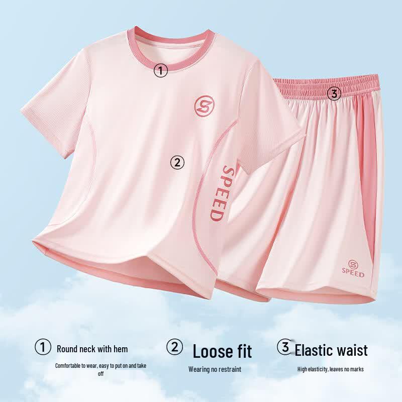 Unisex Kids' Ice Silk Quick-Dry Summer Sports Set