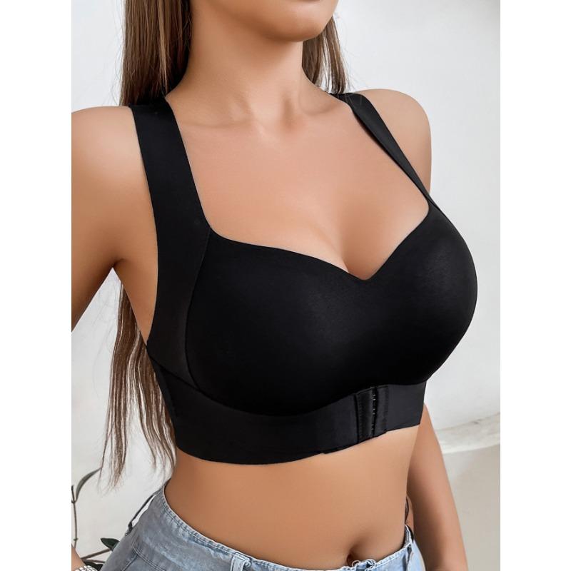 Front Buckle No Underwire Push Up Plus Size Shaping Seamless Bra For Women