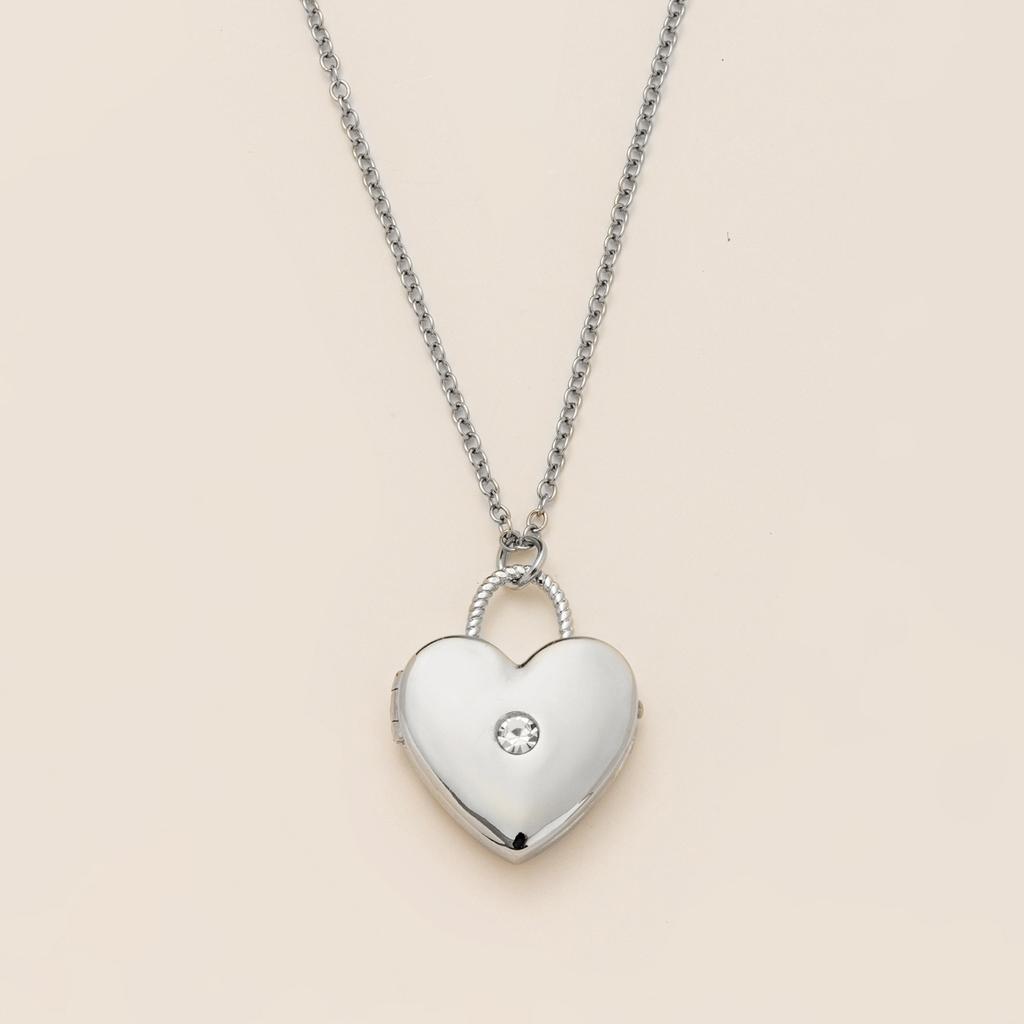 Valentine'S Day Stacked Love Box Pendant Necklace Three-Dimensional Open And Close Peach Heart Pendant Collarbone Chain