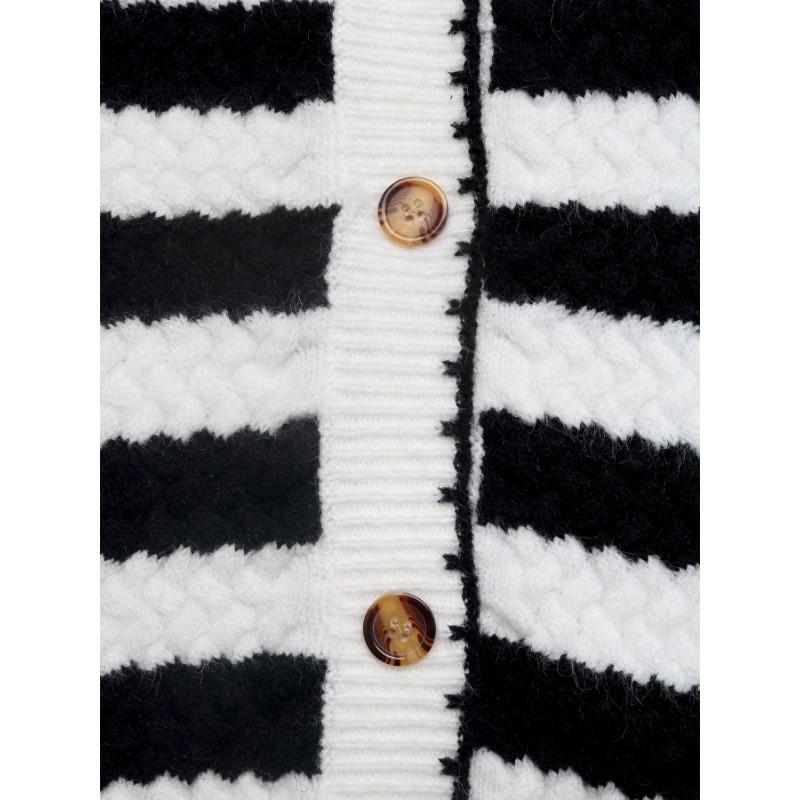 YYFS Dame Mote Casual Høst Vinter Stripeprint Langermet O-hals Gensere