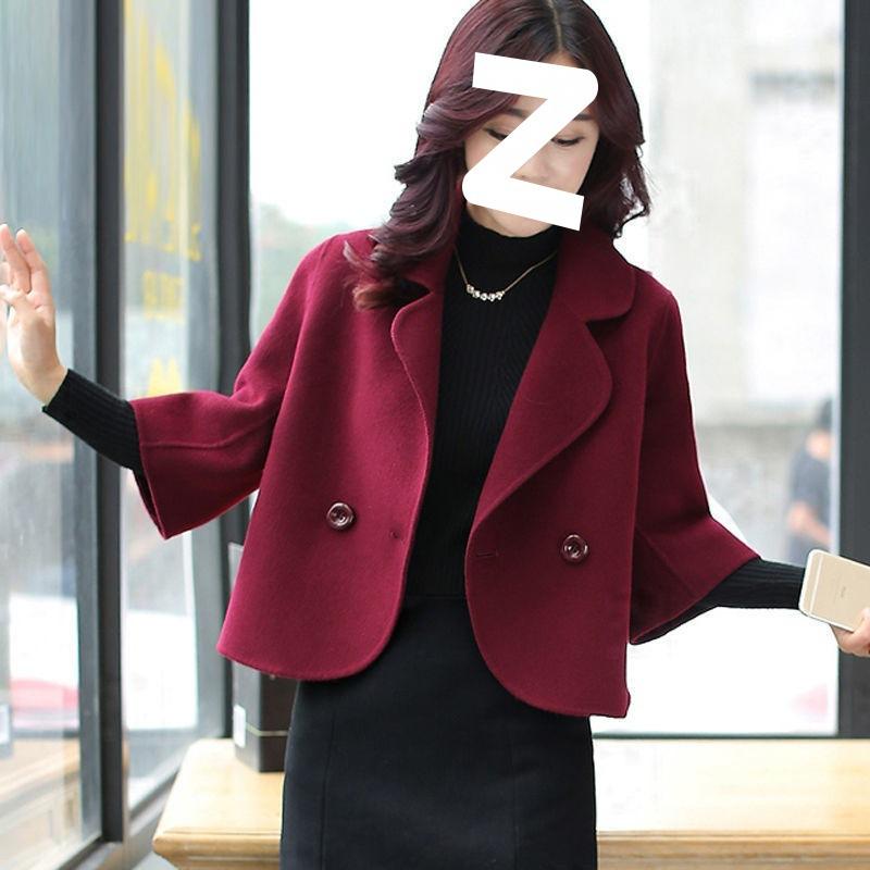 

Осень и Зима Новое Корейское Женское Шерстяное Короткое Пальто Костюм Приталенный Короткий Шерстяной Маленький Костюм 3XL