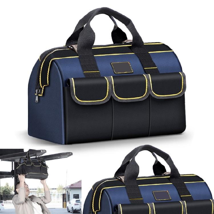 Borsa porta attrezzi resistente da 13/16/18 pollici con apertura larga in tessuto Oxford, borsa per elettricista, borsa porta attrezzi ad alta capacità